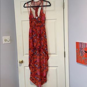 High low romper with floral pattern!